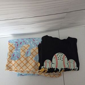 Men's Athletic Shorts - Black with Baseball Graphic